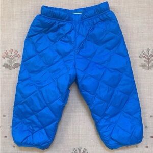 L.L. Bean Blue Quilted Sherpa Lined Snowpants 2T